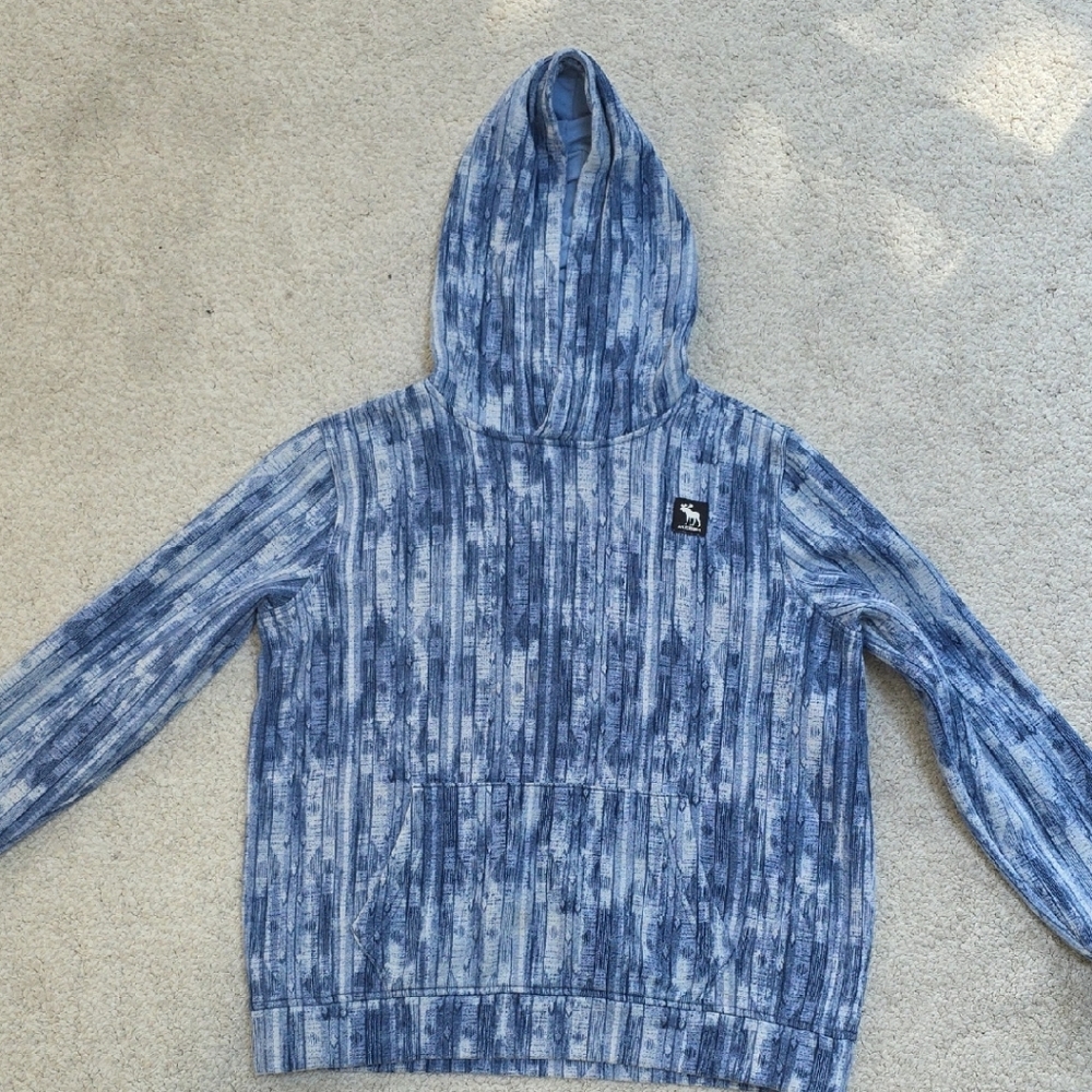 Abercrombie Kids Blue Textured Hoodie